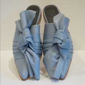TIBI Blue Sawyer Bow Flats / Mules Sz 36 / 6